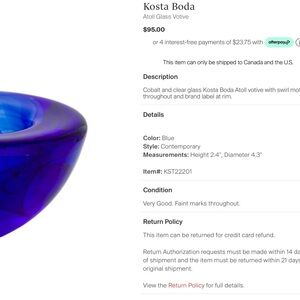 Kosta Boda from Orrofors 2 votives